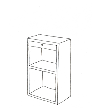 On the Marshes furniture: Small Bookcase